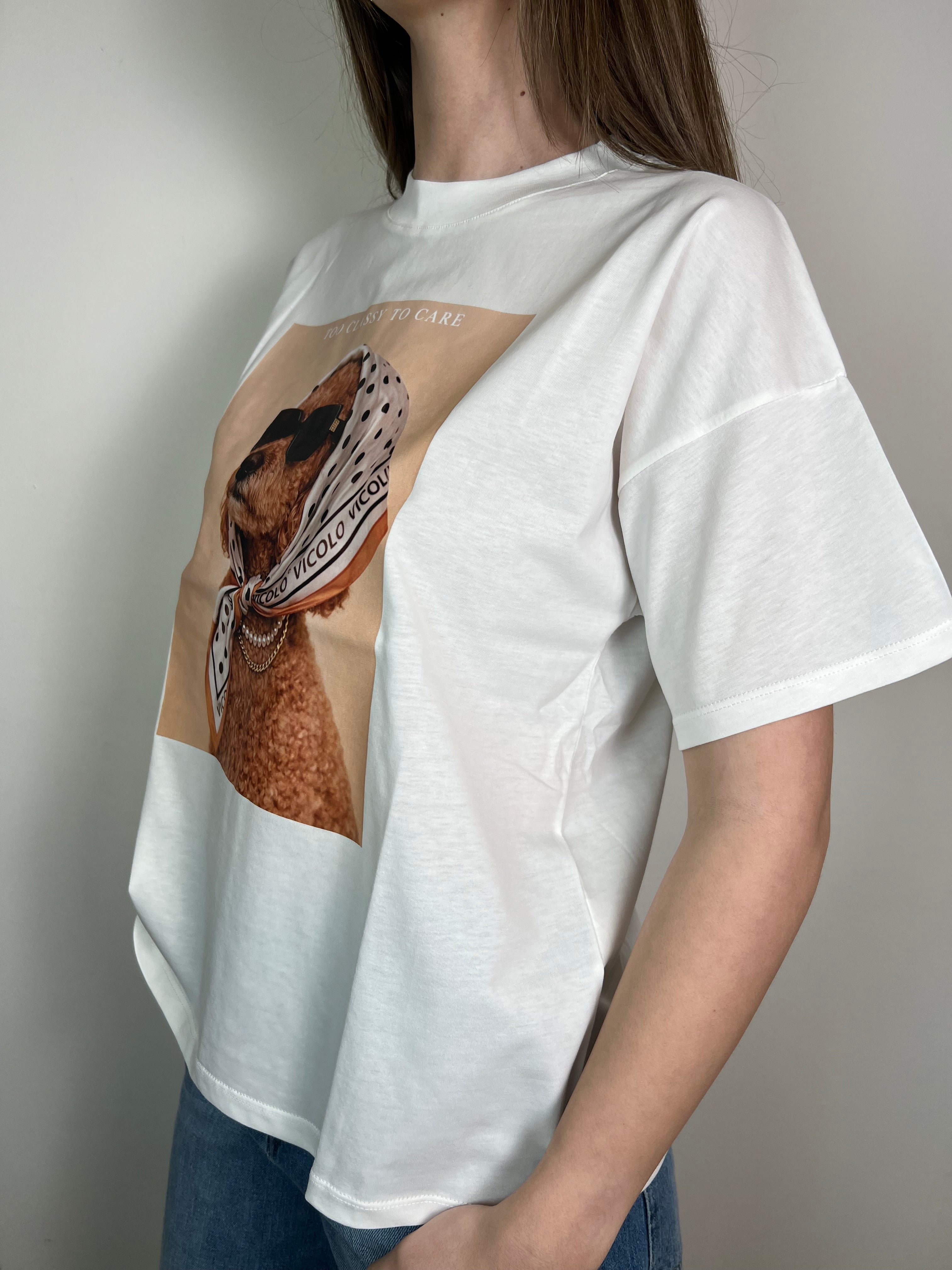 T-shirt cane con foulard - Vicolo