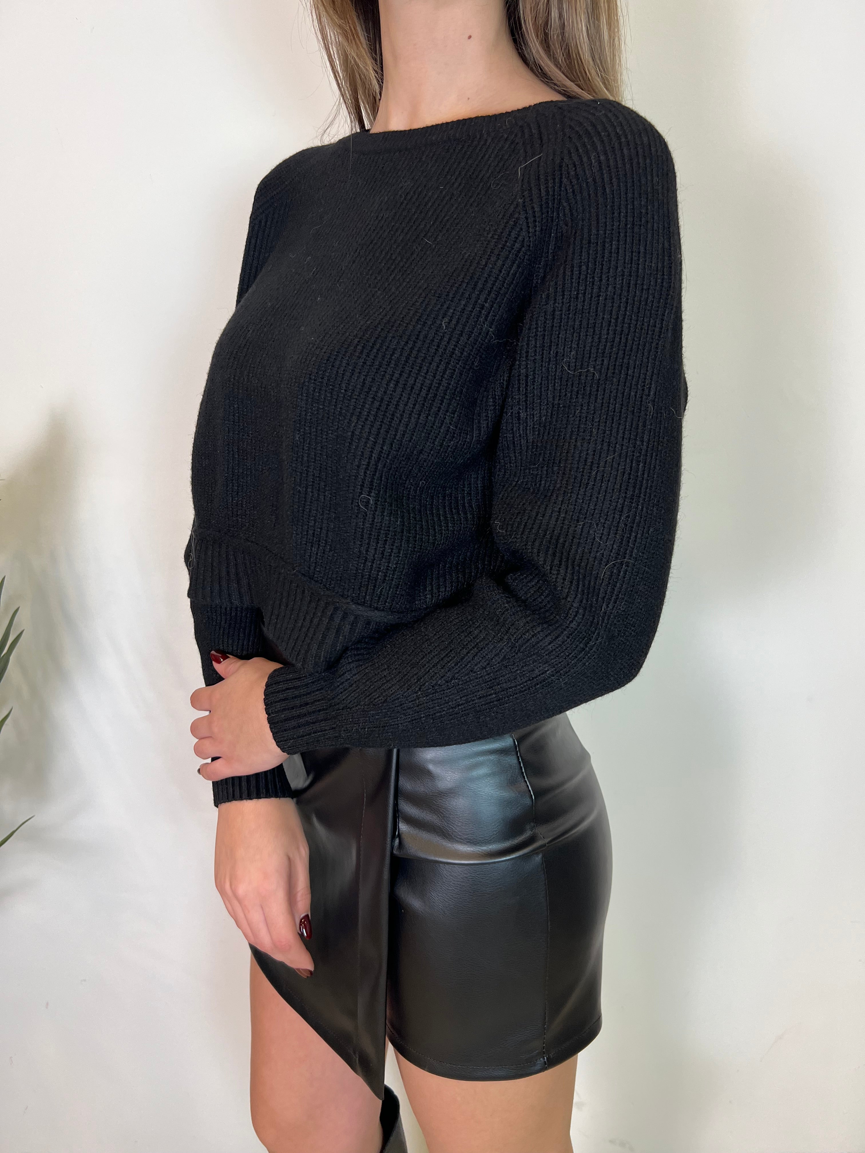 Maglia crop a coste - Haveone