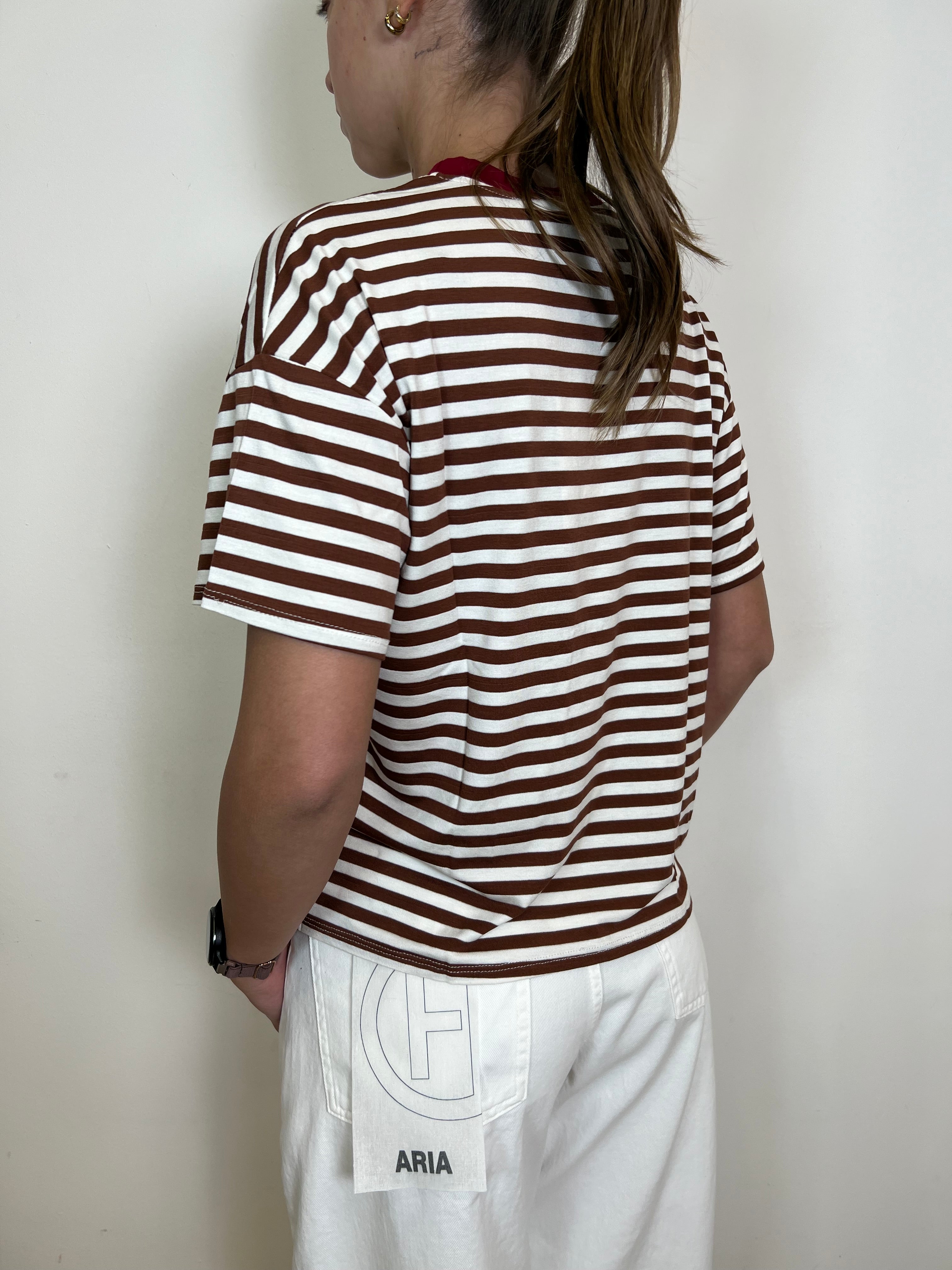 T-shirt scatola righe - Haveone