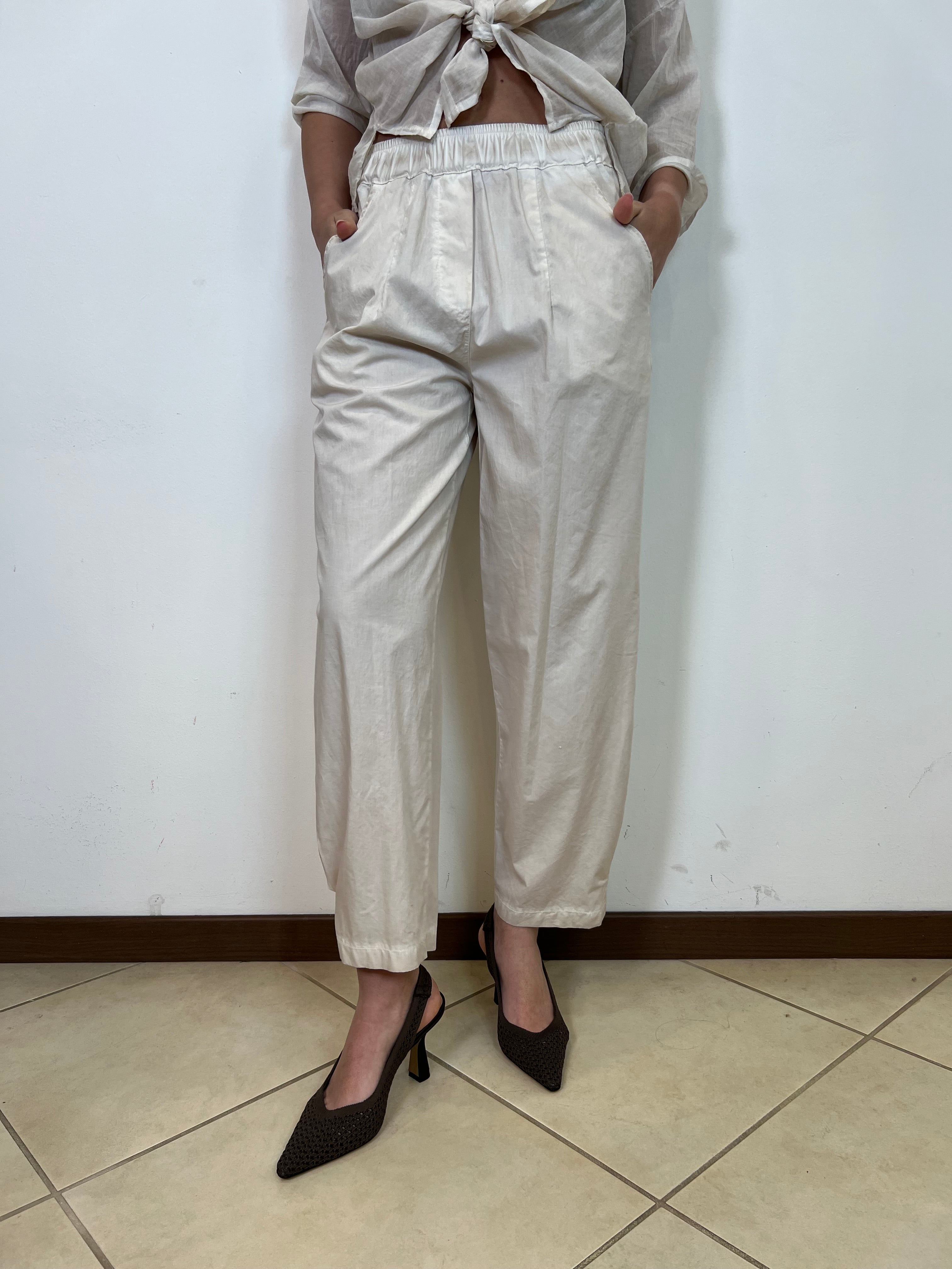 Pantalone stone tasca dietro elastico - Haveone