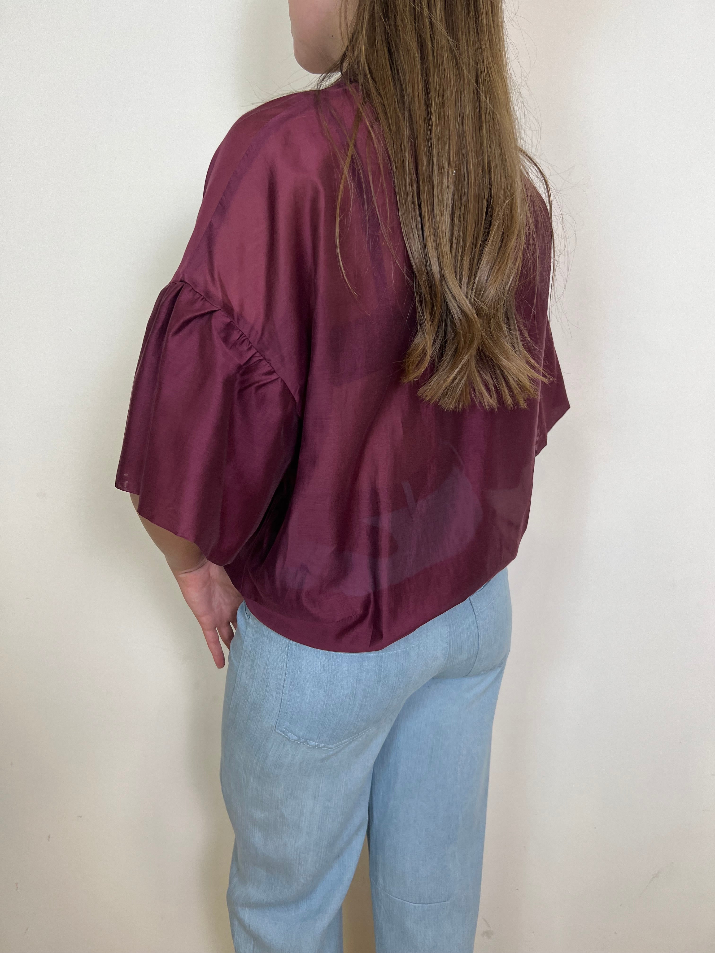 Camicia manica corta con volant - Vicolo