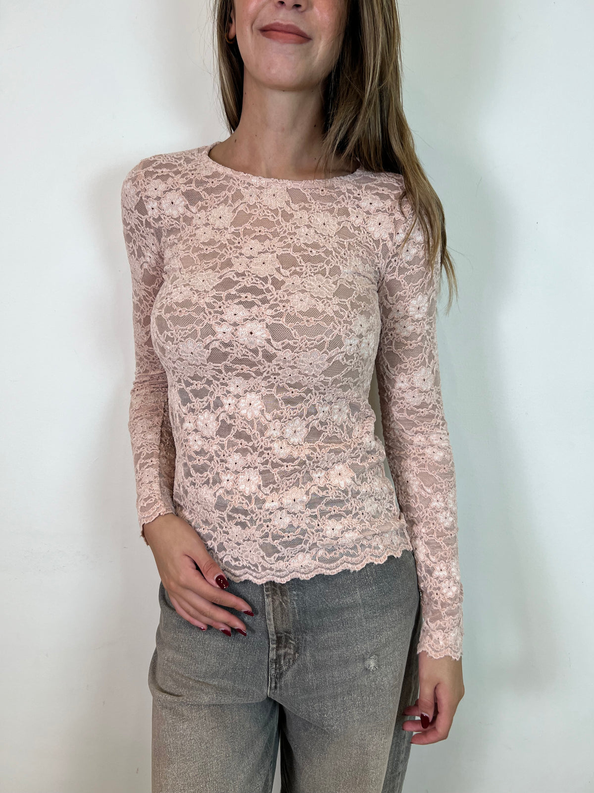 Blusa pizzo floccato - Vicolo