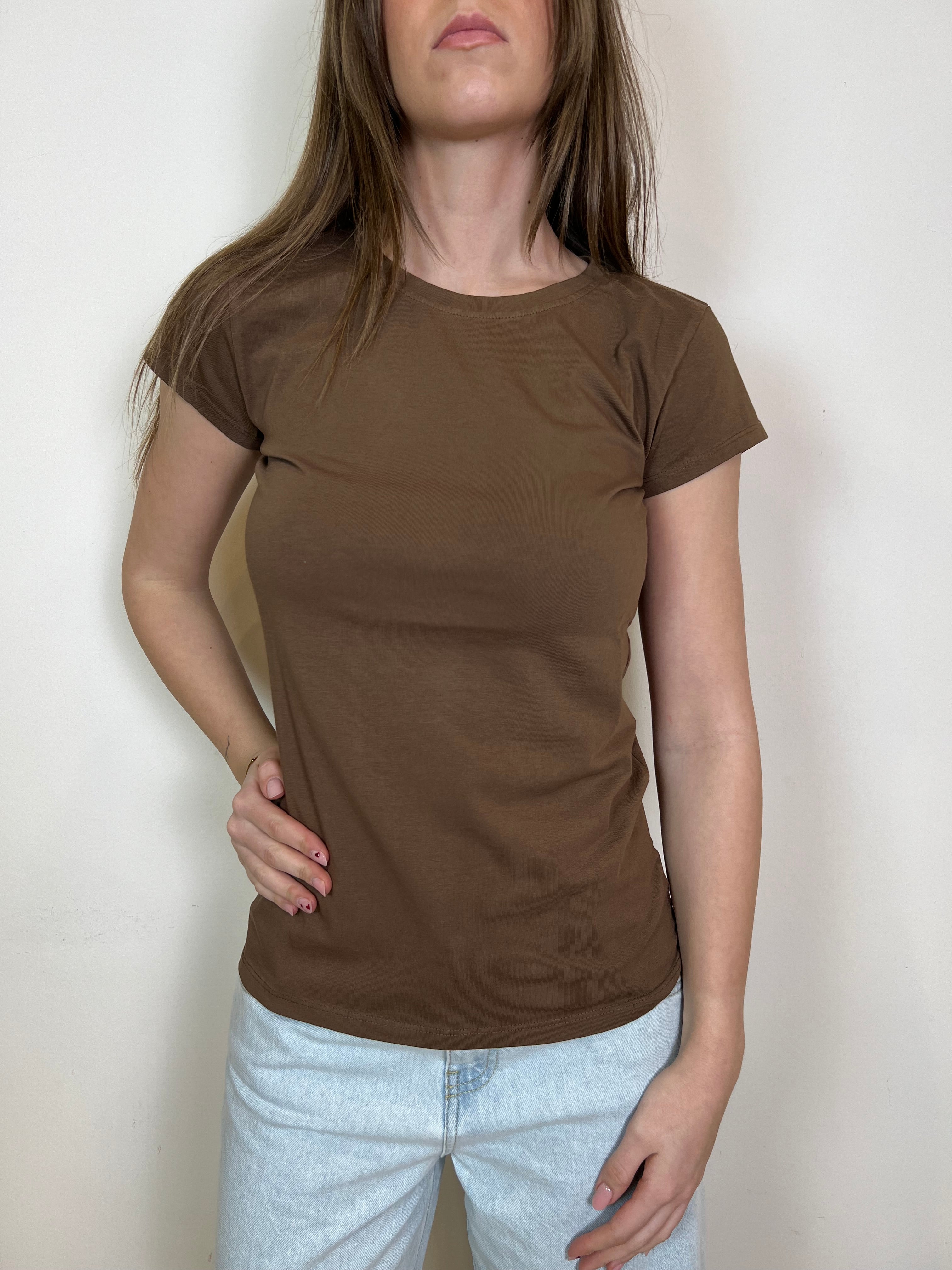 T-shirt mezza manica slim girocollo - Haveone