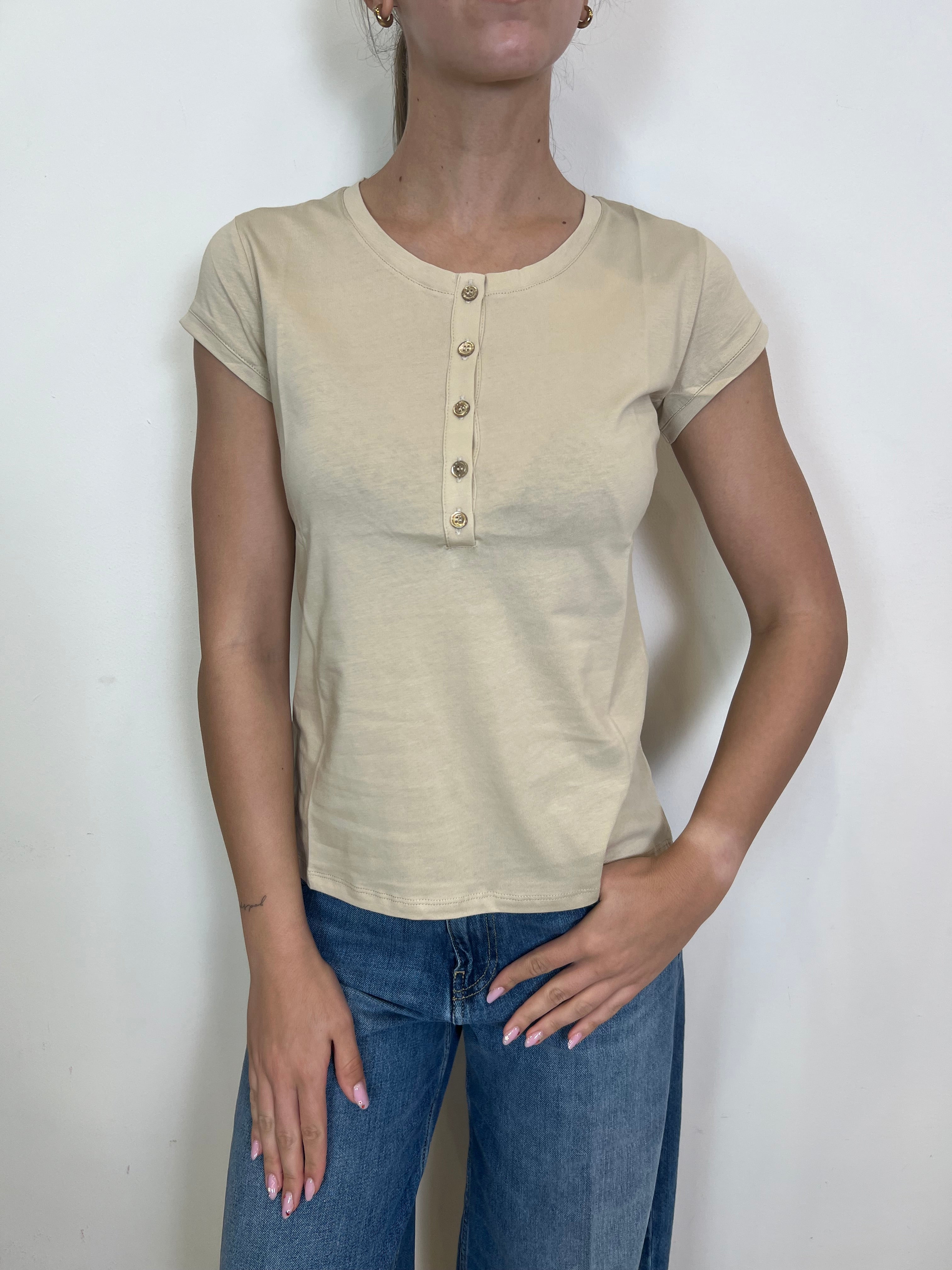 T-shirt serafino cotone - Vicolo