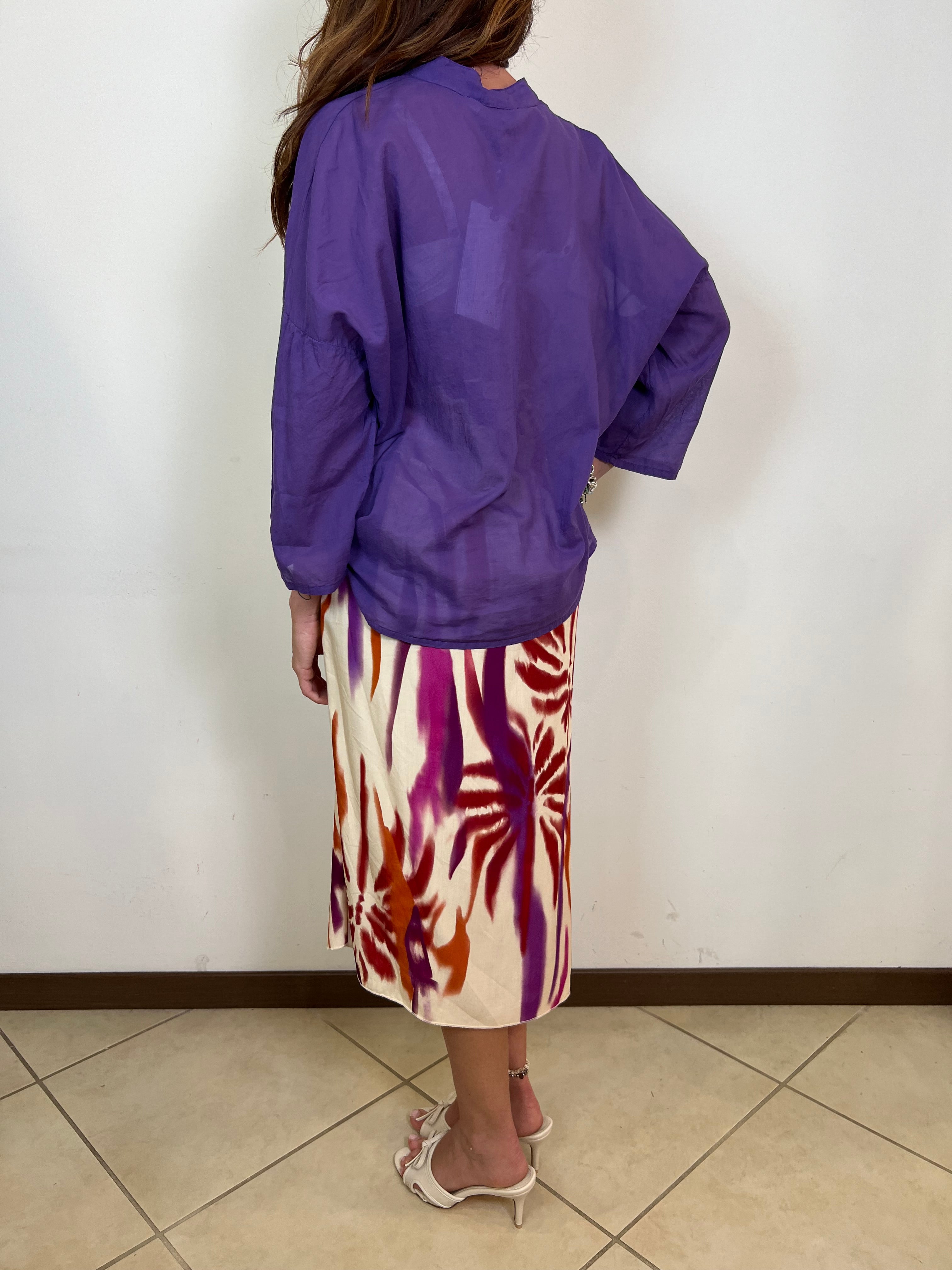Gonna pareo fantasia astratta fucsia - Haveone