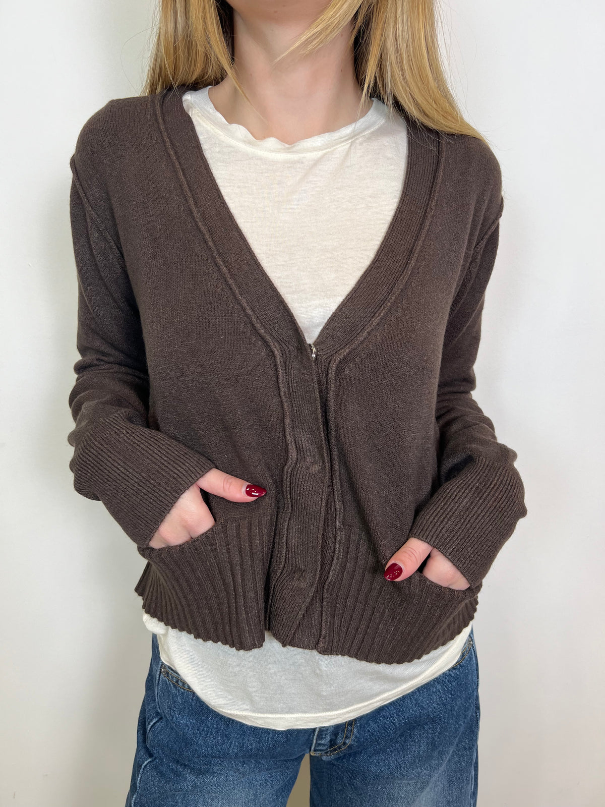 Cardigan corto rasato - Haveone