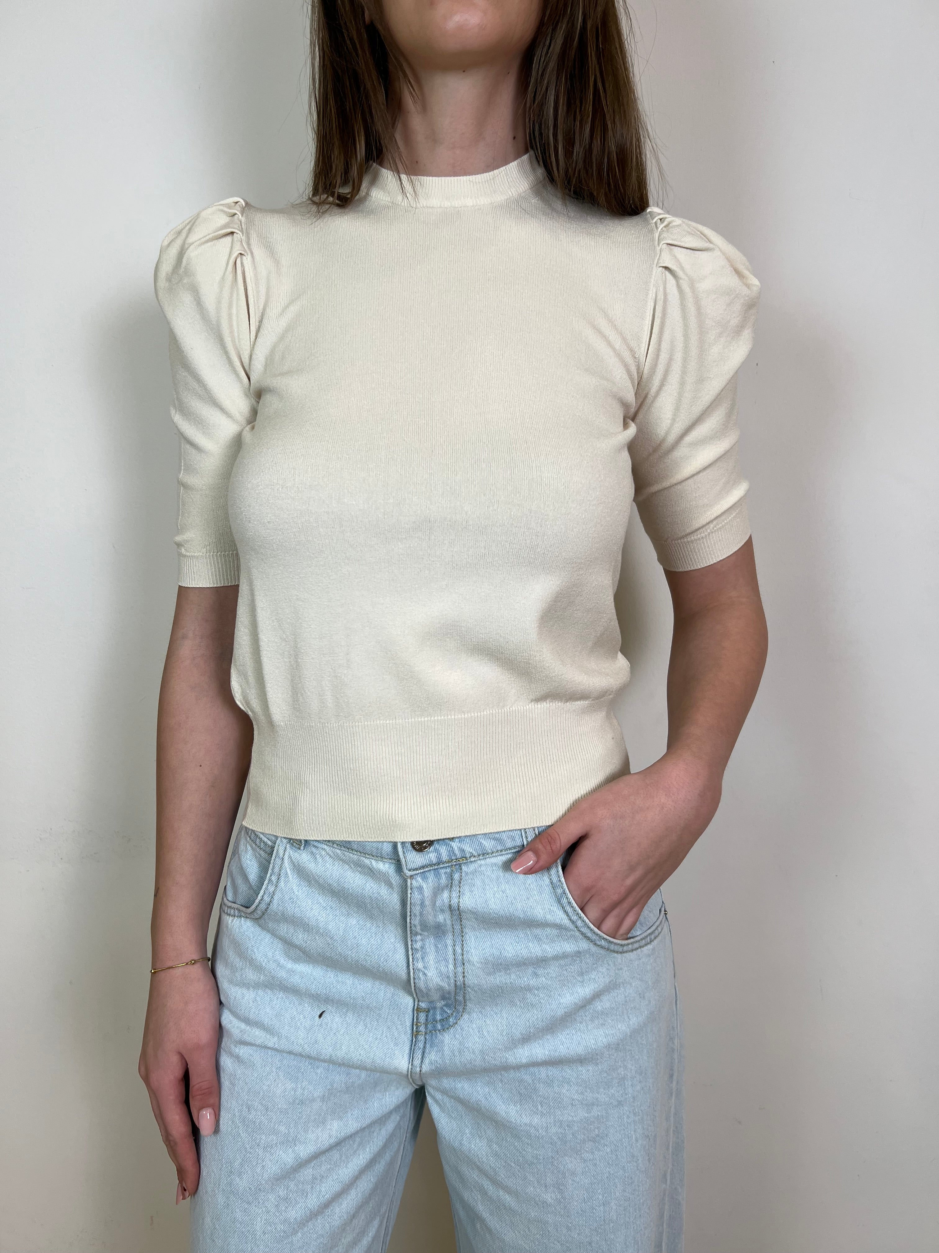 Maglia manica sbuffo tre quarti - Haveone