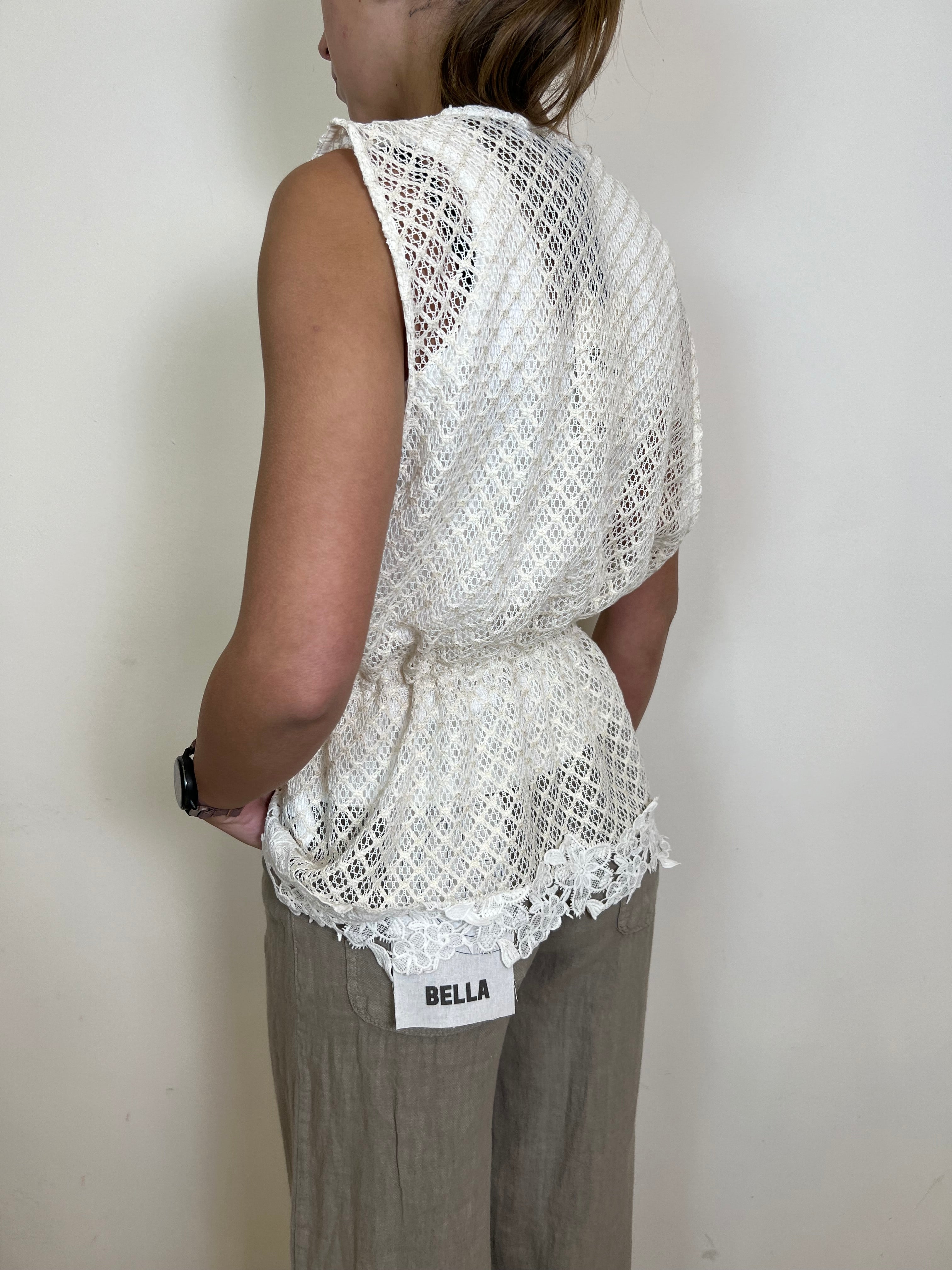 Gilet rete e pizzo - Haveone