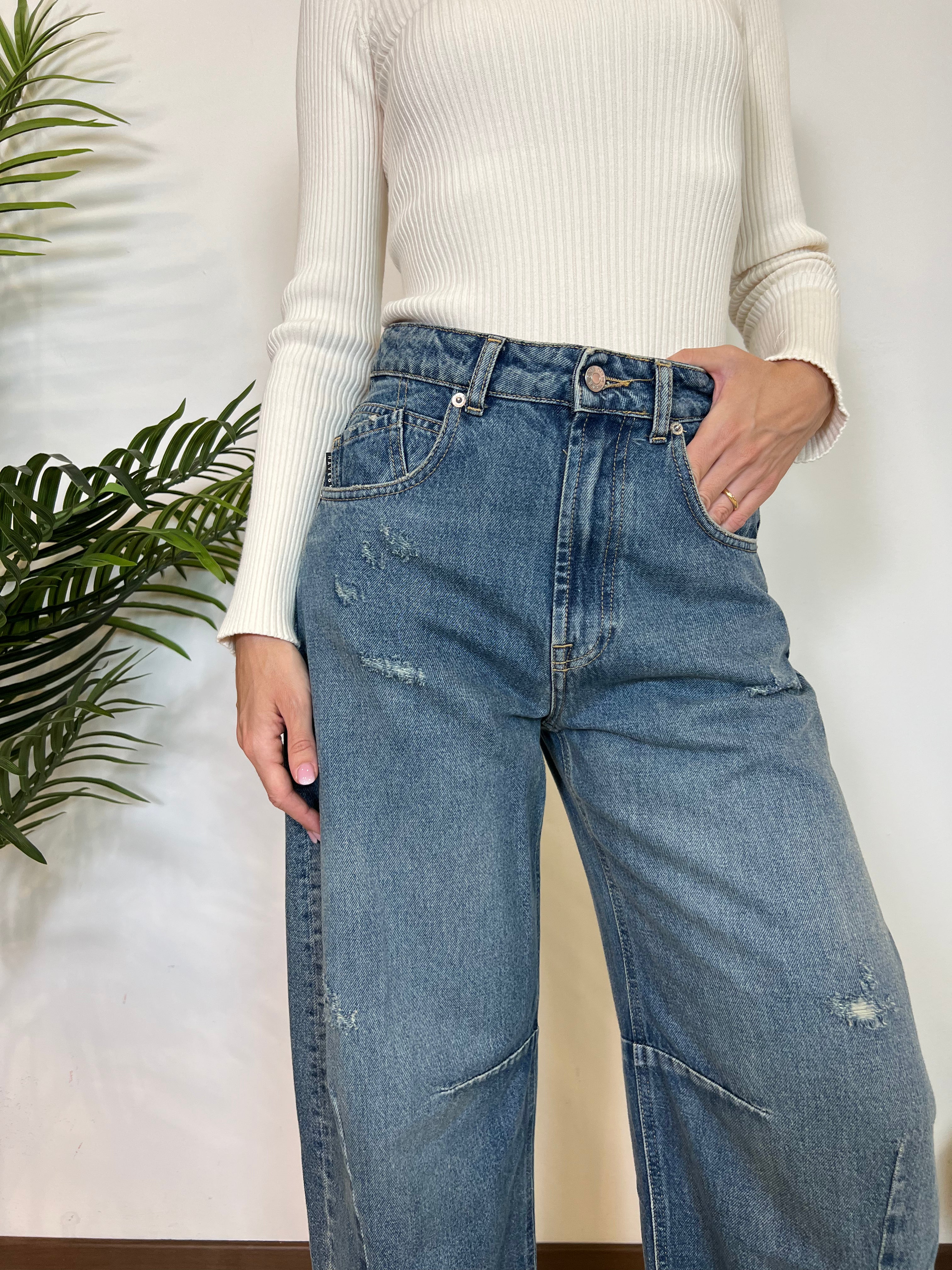 Jeans Barbara Dirty Denim- Haveone